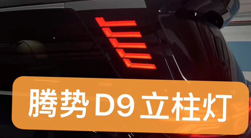 腾势D9三排D柱灯 D9车尾立柱转向警示灯黑武士立柱灯改装氛围灯