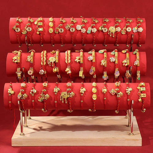 2026新年红色手链马年本命年红绳手串手饰装饰情侣手绳手工编织绳