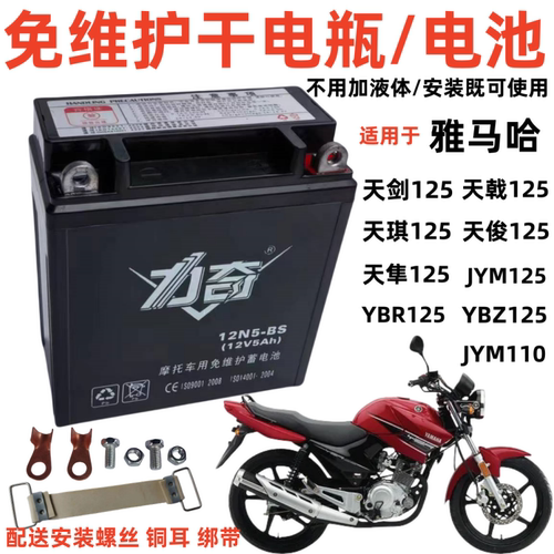 雅马哈125天剑天戟干电瓶蓄电池