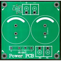 Empty board. PCB (35mm capacitance position * 2) of single group high power amplifier and single bridge rectifier and filter power board