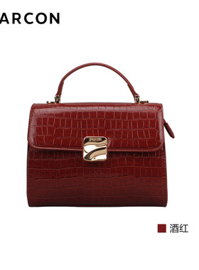 意尔康女包2026春季新款女士手提包亮面单肩斜挎小方包61Y20119