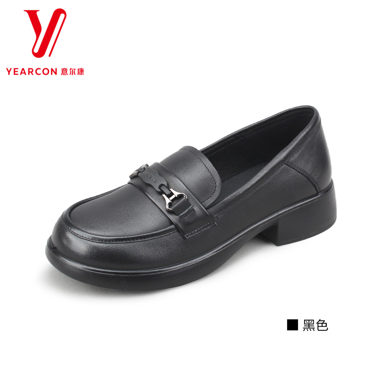 意尔康女款乐福鞋2025年新款粗