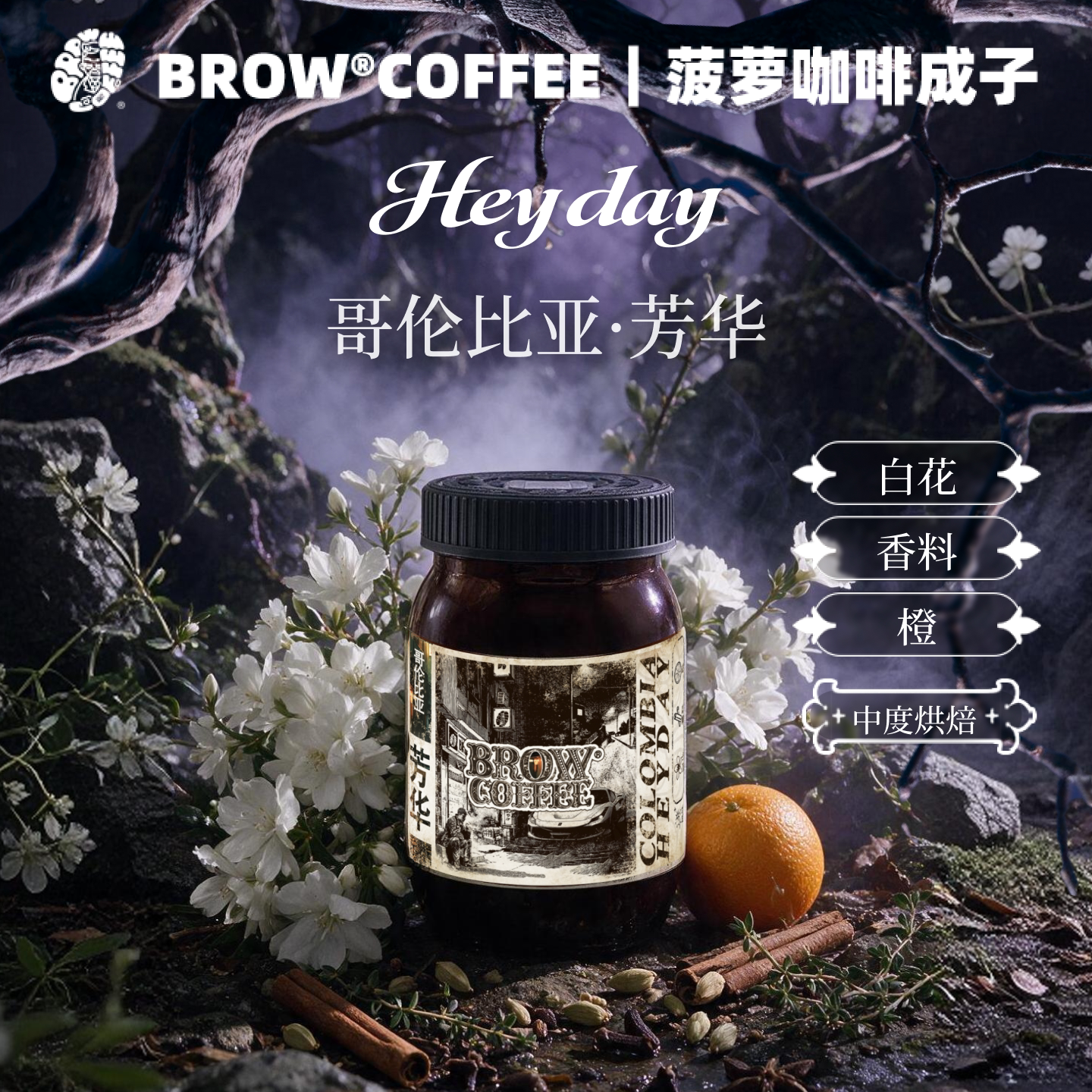 菠萝咖啡成子哥伦比亚·芳华咖啡豆厌氧日晒手冲精品意式咖啡120g