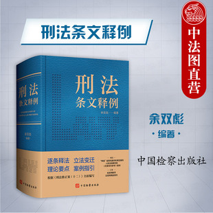 中法图正版 2024新刑法条文释例 余双彪 新刑法修正案十二 注释刑法实用工具书 刑事司法解释案例指导理解与适用工作参考 中国检察