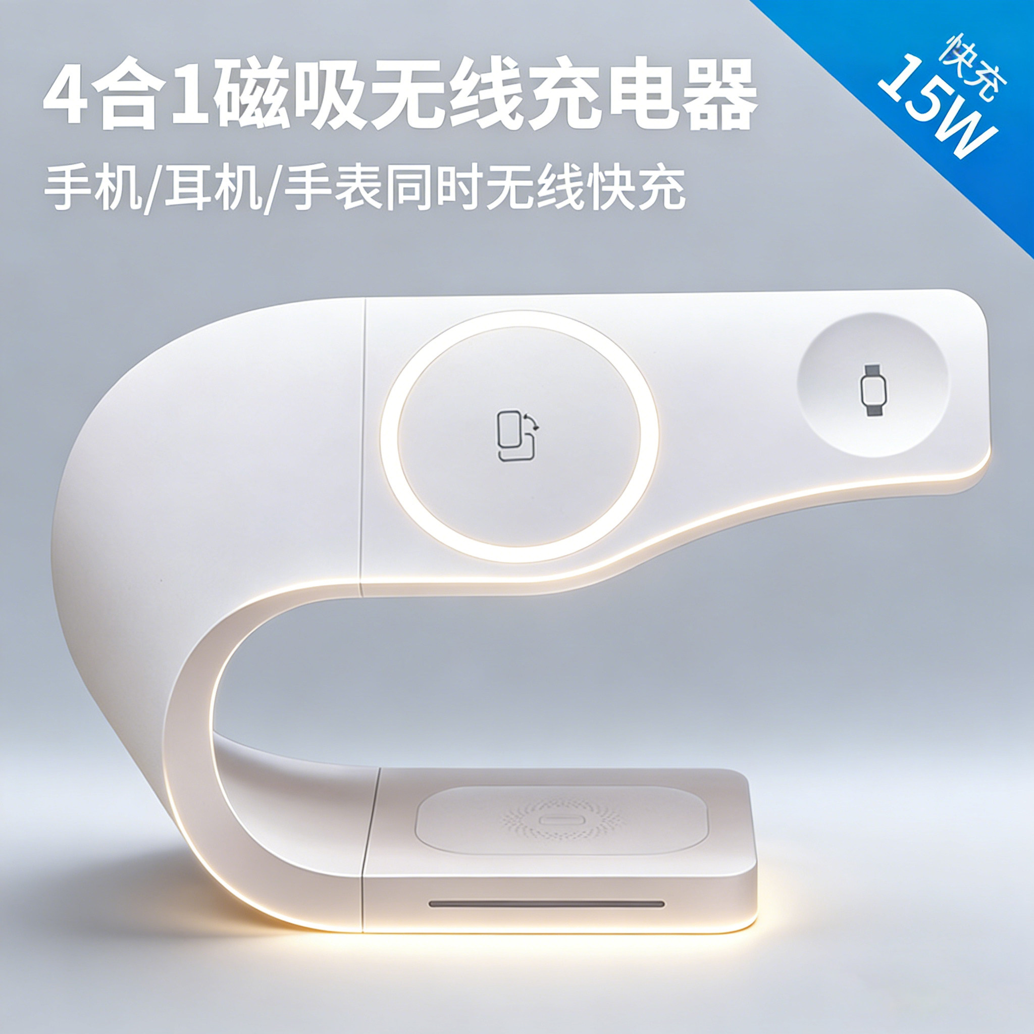 三合一无线充电器超级快充不伤机