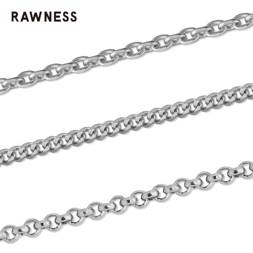 rawness情侣款素链小众十字钛钢