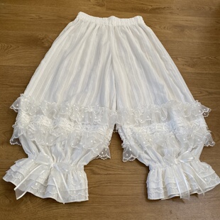 Lolita原创重工花嫁南瓜裤doll感春夏全棉蝴蝶结灯笼裤安全打底裤