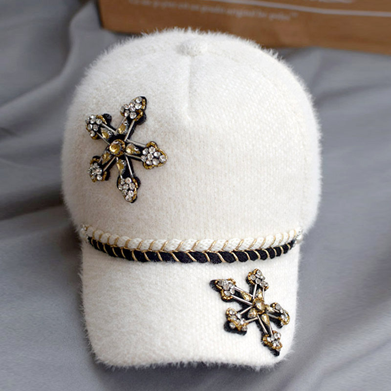 秋冬季鸭舌帽女保暖新品遮阳显脸小复古休闲水钻百搭韩版潮棒球帽,服饰配件/皮带/帽子/围巾,帽子,淘宝优惠券,粉丝福利购,淘宝优惠卷