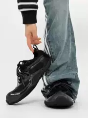 Paris Black武士 Hiking Sneakers Thin Sole Trainer Shoes Breathable Unisex Radar Chunky Dad Shoes