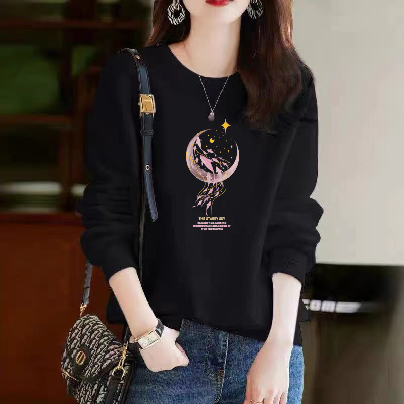 专柜撤柜纯棉百搭长袖休闲卫衣女