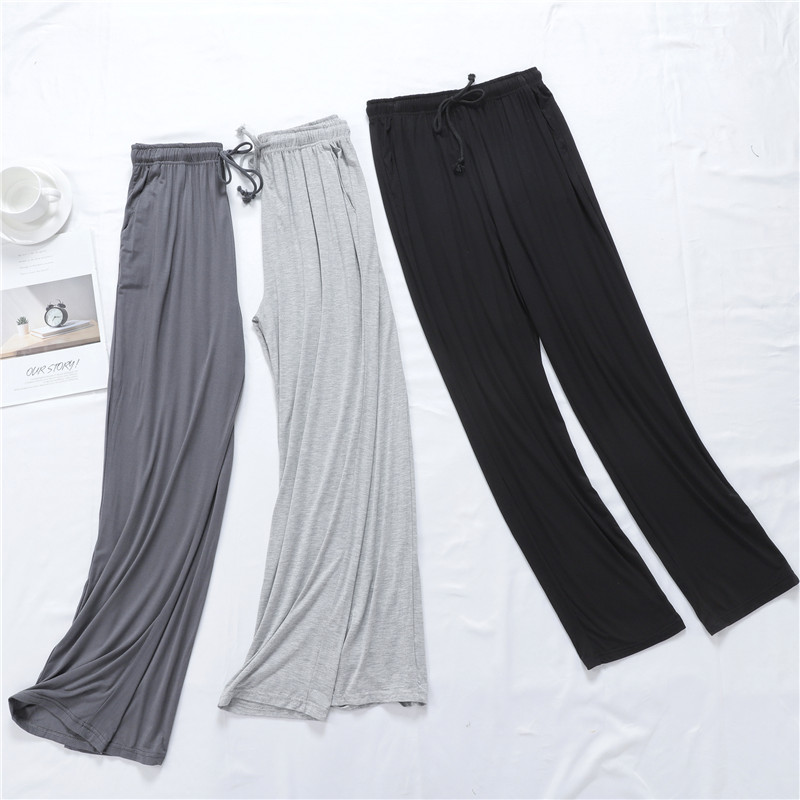 男士睡裤莫代尔长裤夏空调裤大码