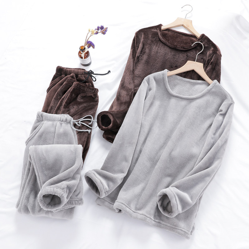 加厚法兰绒睡衣男士大码加绒珊瑚绒两件套装男士圆领套头家居服冬,女士内衣/男士内衣/家居服,睡衣/家居服套装,淘宝优惠券,粉丝福利购,淘宝优惠卷