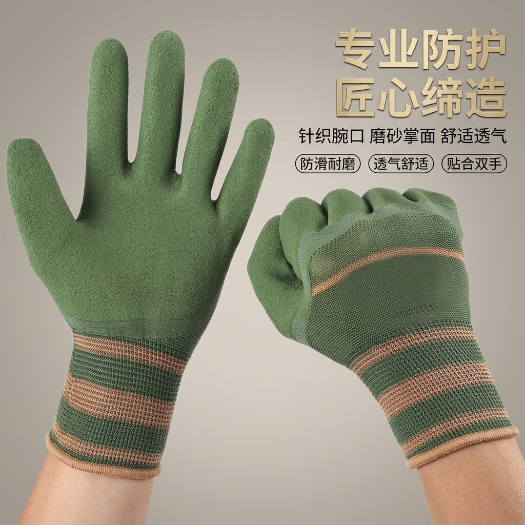 工地防护手套防滑加厚劳保耐磨干活专用手套劳动工作乳胶橡胶防水