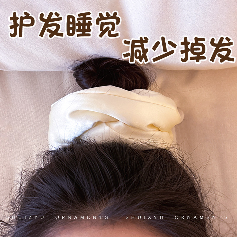 枕头大肠发圈女超大扎头皮筋丸子头头绳2024新款秋冬头花睡眠发绳