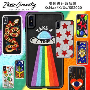 美国Zero Gravity适用于 苹果iPhone Xs Max刺绣全包街头风手机壳小众潮流X/Xs艺术创意
