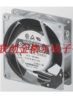 109S093 115V 原装日本三洋SANYO 8/7W 92*92*25MM 铝框交流风扇