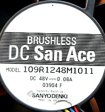 109R1248H101 DC48V 0.15A原装日本三洋SANYO 12038三线 轴流风扇