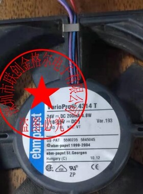 4314T 4314V DC24V 200MA4.8W 原装正品德国进口 4线进口风扇