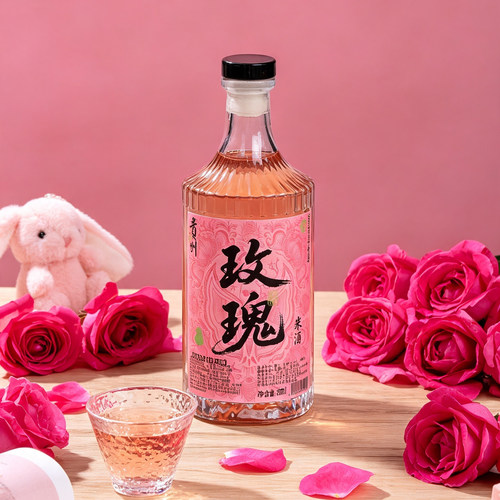 镇小酒甜玫瑰甜果酒375ml低度