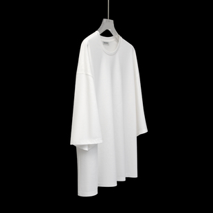 上衣 凉感宽松高端新款 慵懒简单舒适 桑蚕丝莫代尔大白T恤女夏短袖