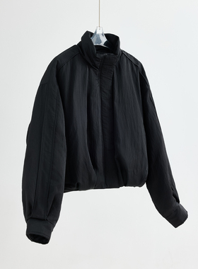 高品 少量！立领匈牙利鹅绒+日本进口醋酸花苞羽绒服夹克女冬轻薄