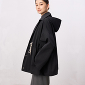 春秋高智知识分子 风衣外套女2025新款 中长小个子防风廓形卡其色