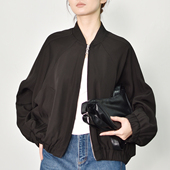 廓形蝙蝠袖 FOR DEMI老钱风100%醋酸夹克外套女超短款