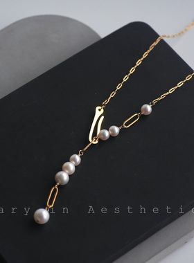 VIA途经天然淡水珍珠原创轻奢小众设计气质秋冬长项链毛衣链项链
