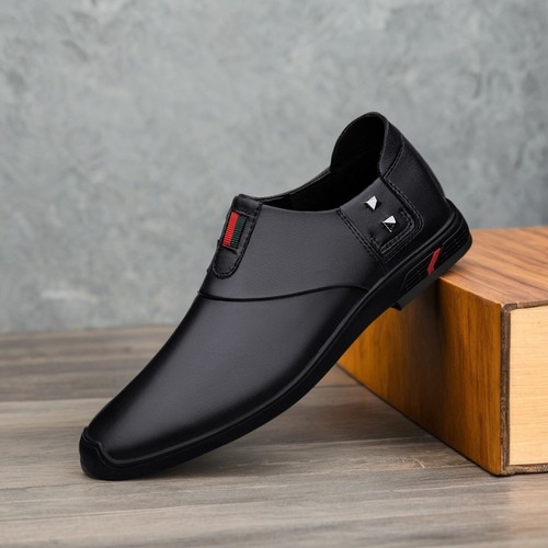 皮鞋男新款潮流时尚男士皮鞋真皮软底商务休闲男鞋软皮中年45码鞋