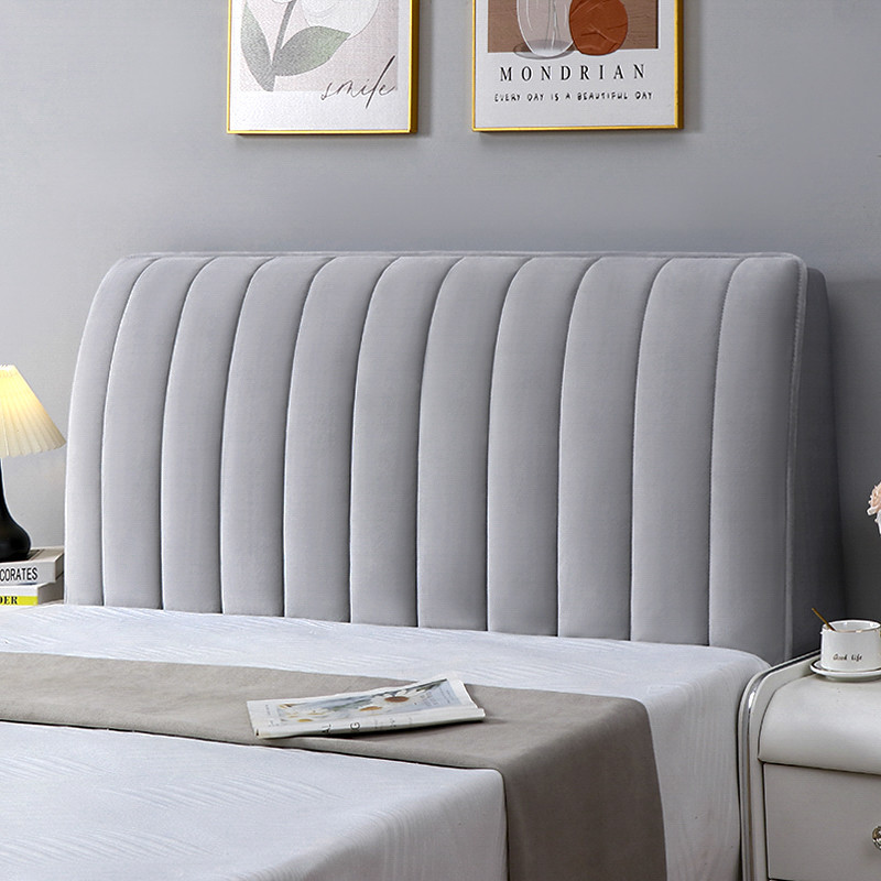 加厚宝宝绒床头罩套靠垫套全包防撞防尘遮挡皮木床头竖条简约现代,居家布艺,床头罩,淘宝优惠券,粉丝福利购,淘宝优惠卷