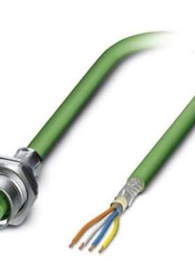 Phoenix 1416263 5m Cat5 绿色 M12 对母线 未终端 屏蔽 屏蔽 终