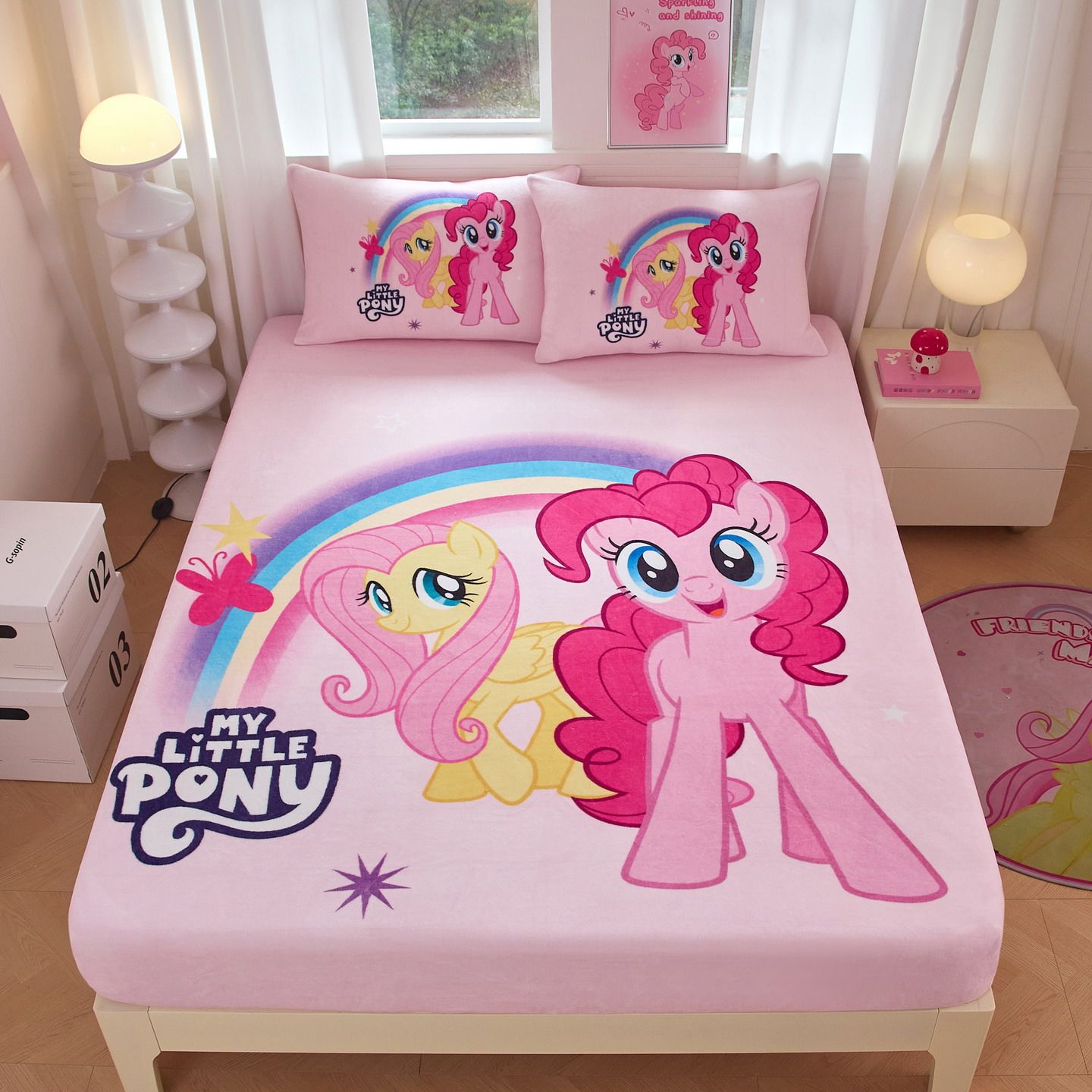 小马宝莉牛奶绒儿童床笠单件冬天保暖法兰绒床垫保护套罩0.9m1.35,床上用品,床笠,淘宝优惠券,粉丝福利购,淘宝优惠卷