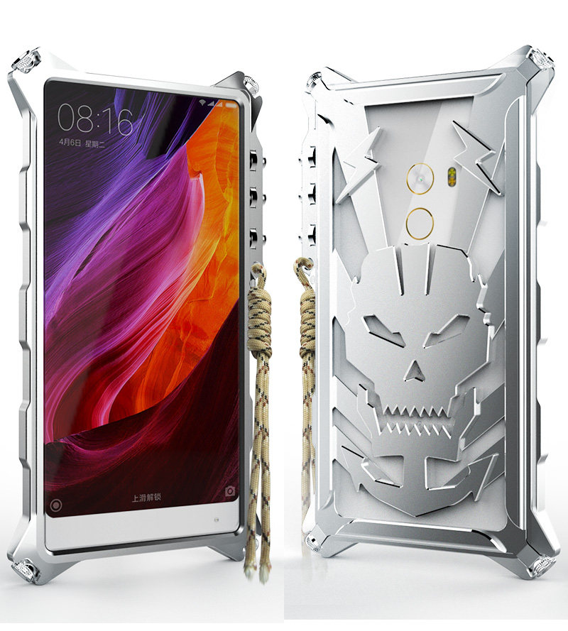 SIMON Mechanical Arm Skull Punk Premium Aluminum Metal Bumper Shockproof Case Cover for Xiaomi Mi MIX