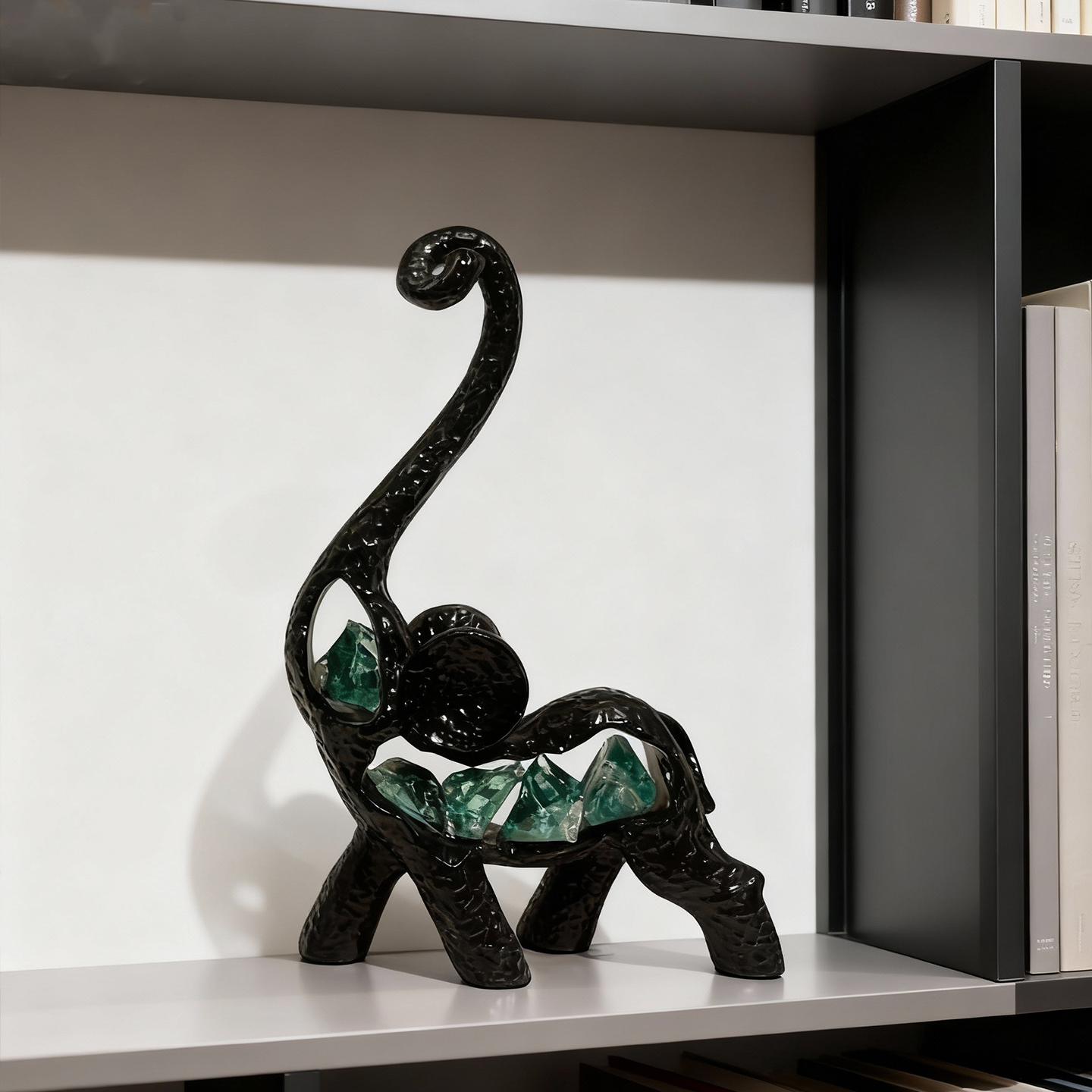 创意手工大象造型桌面书架摆件