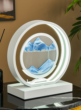 北欧创意流沙画h家居客厅电视柜卧室床头柜装饰品摆件乔迁新居礼