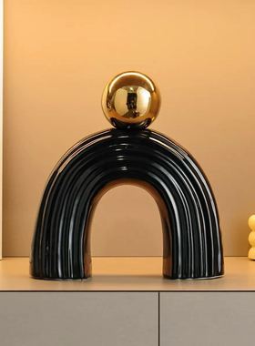 现代简约轻奢拱门造型装饰摆件