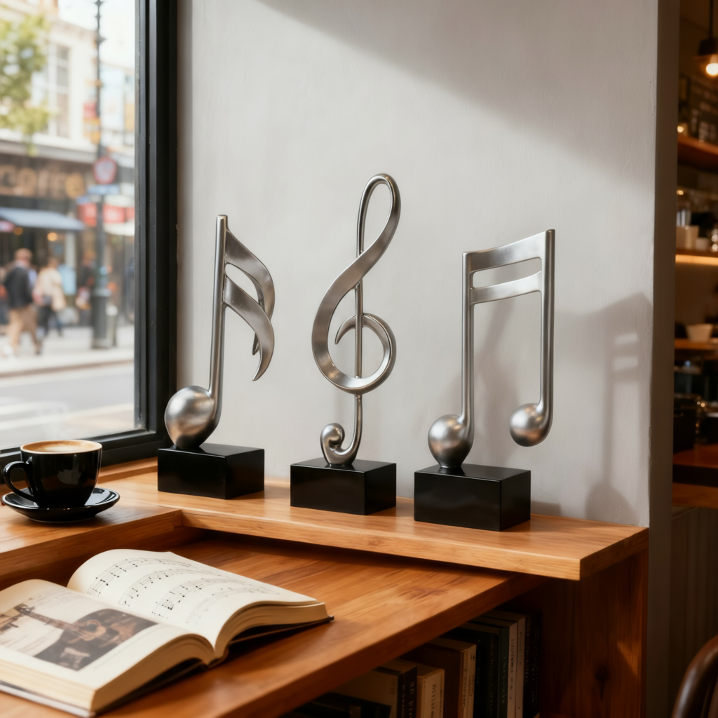 音乐符号金属摆件套装创意装饰品高级感桌面工艺品,家居饰品,摆件礼盒/套组,淘宝优惠券,粉丝福利购,淘宝优惠卷