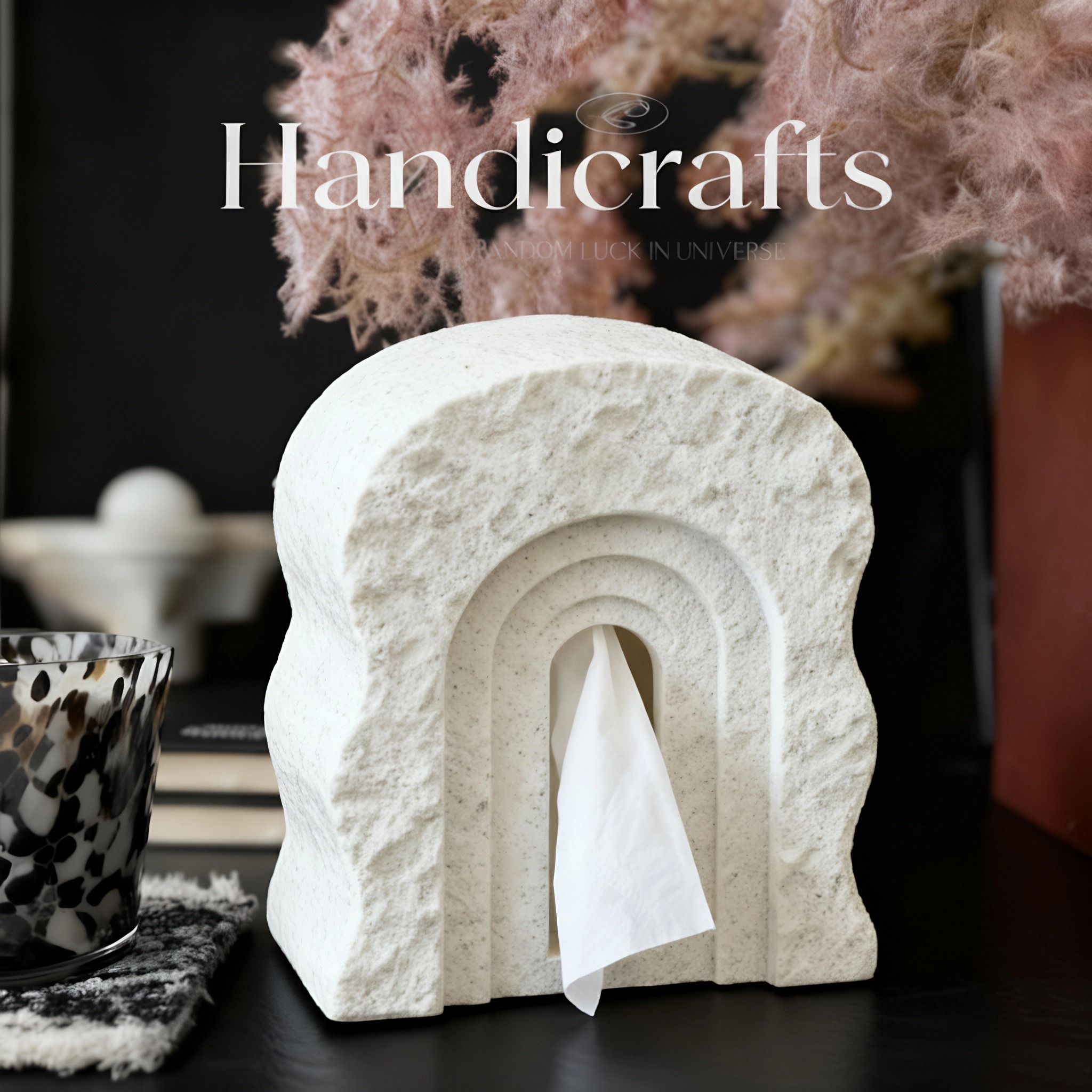 简约艺术纸巾盒拱形客厅摆件