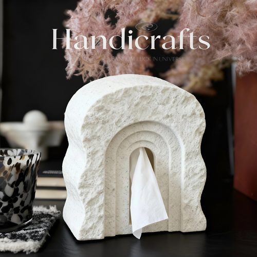 轻奢简约拱形纸巾盒客厅茶几摆件