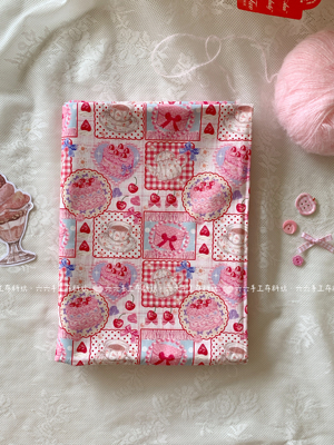 全棉40支印花布料可爱卡通昭和蛋糕家居服发饰童装包包diy布料