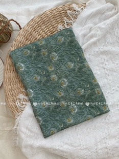 天丝苎麻数码印花面料新中式复古风国风碎花布童装连衣裙女装旗袍