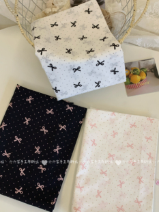 六六家全棉60支印花布波点蝴蝶结韩系面料家居服发饰童装 布diy