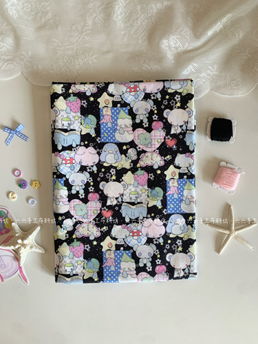 全棉40支印花布可爱卡通涂鸦搞怪企鹅布家居服发饰童装布diy布料