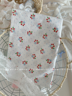 发饰包包娃衣手工diy布料 全棉40支印花布ins可爱波点草莓花花服装