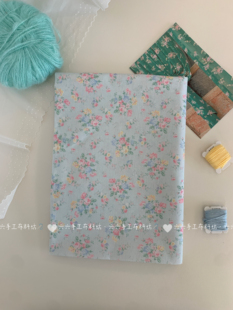 全棉40支印花布韩系ins撞色复古感小碎花家居服发饰童装布diy布料