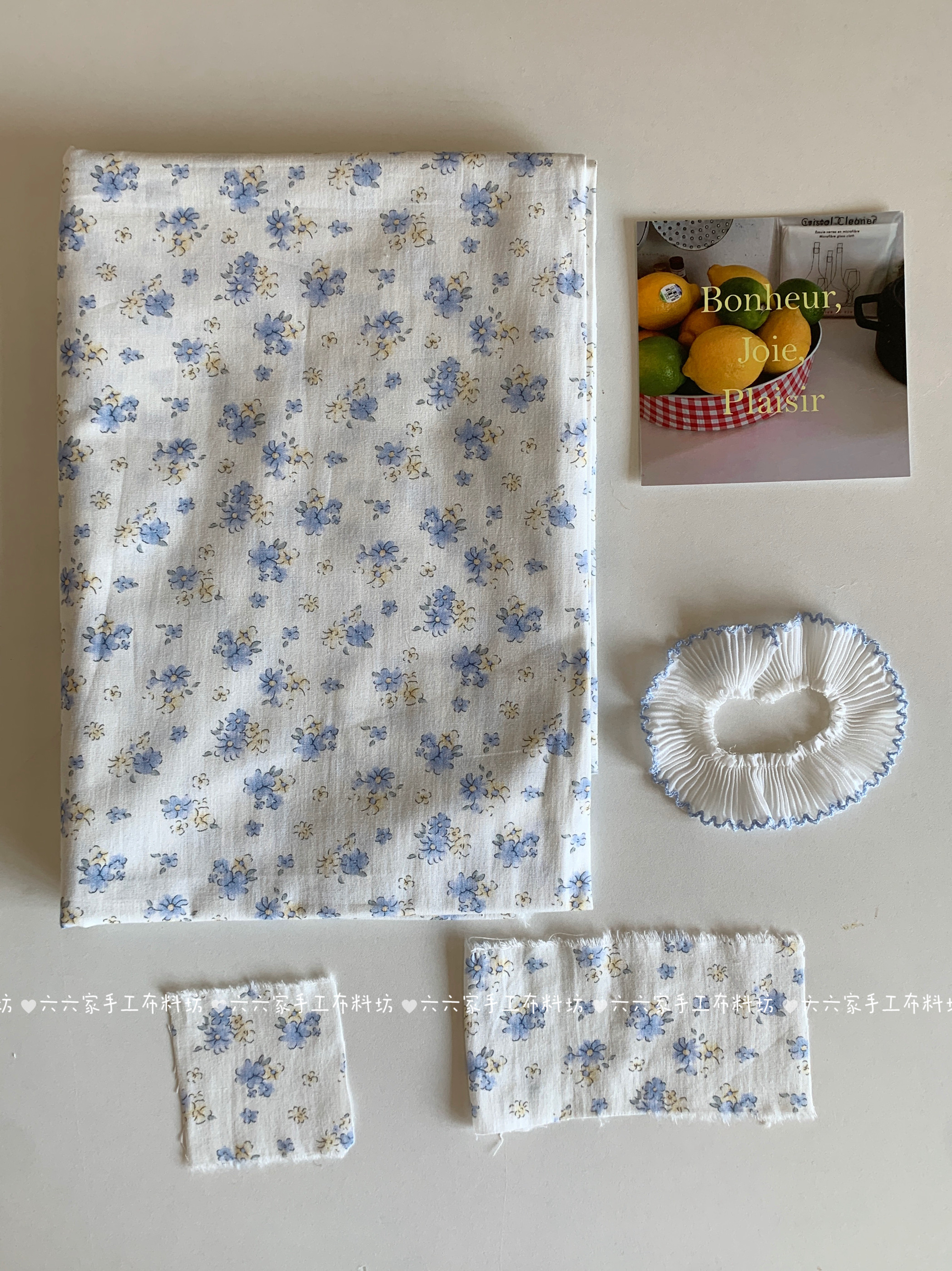 全棉40支印花布料韩系小清新碎花面料家居服发饰童装diy布料