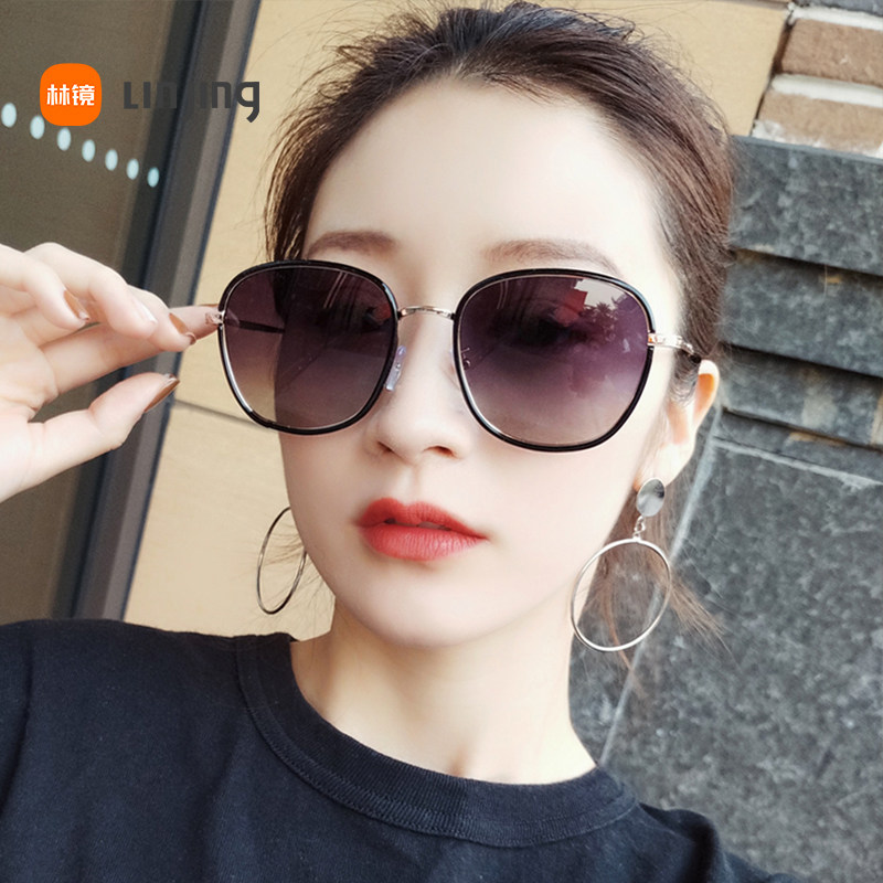 2026新款方形渐变色太阳镜女韩版潮大框圆脸网红同款ins墨镜偏光