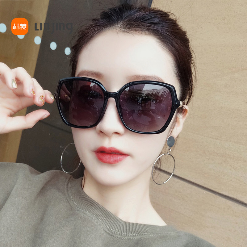 镶钻气质大框墨镜显瘦2026新款网红太阳镜女防紫外线偏光开车眼镜