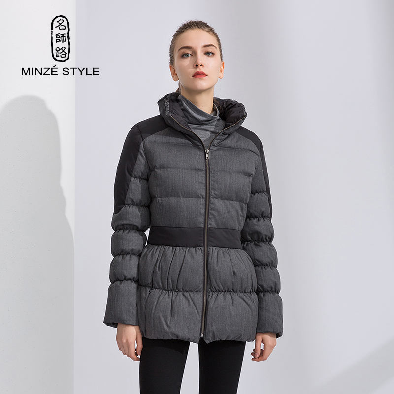 名师路冬季新品立领干练羽绒服