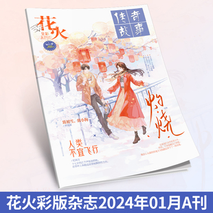 杂志2401A期 正版 花火彩版 无意招惹连载八月亮来见我连载二灼烧连载一 现货 青春文学短篇